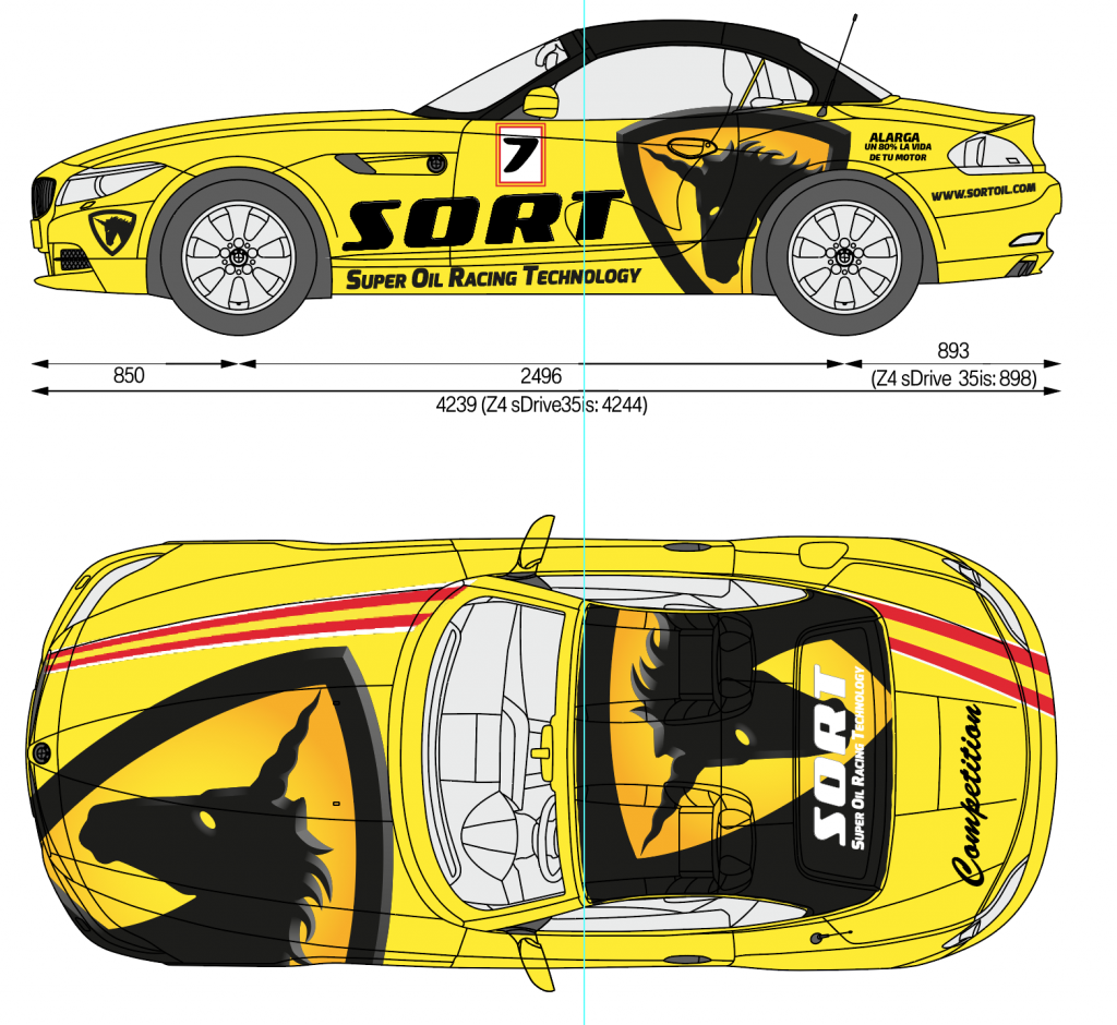 Diseño de rotulación integral de coche para SORT International