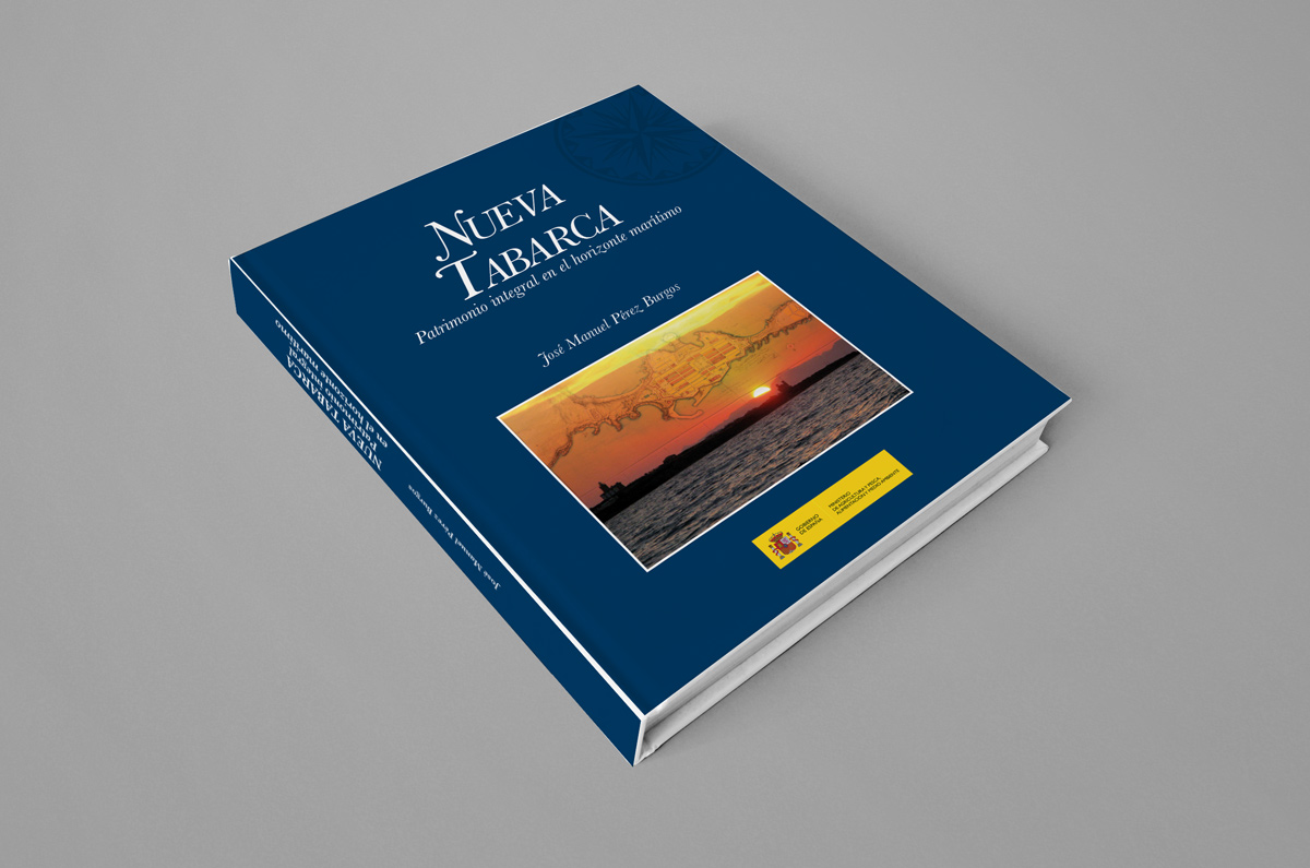 Diseño de cubierta para el libro Nueva Tabarca - Patrimonio integral en el horizonte marítimo